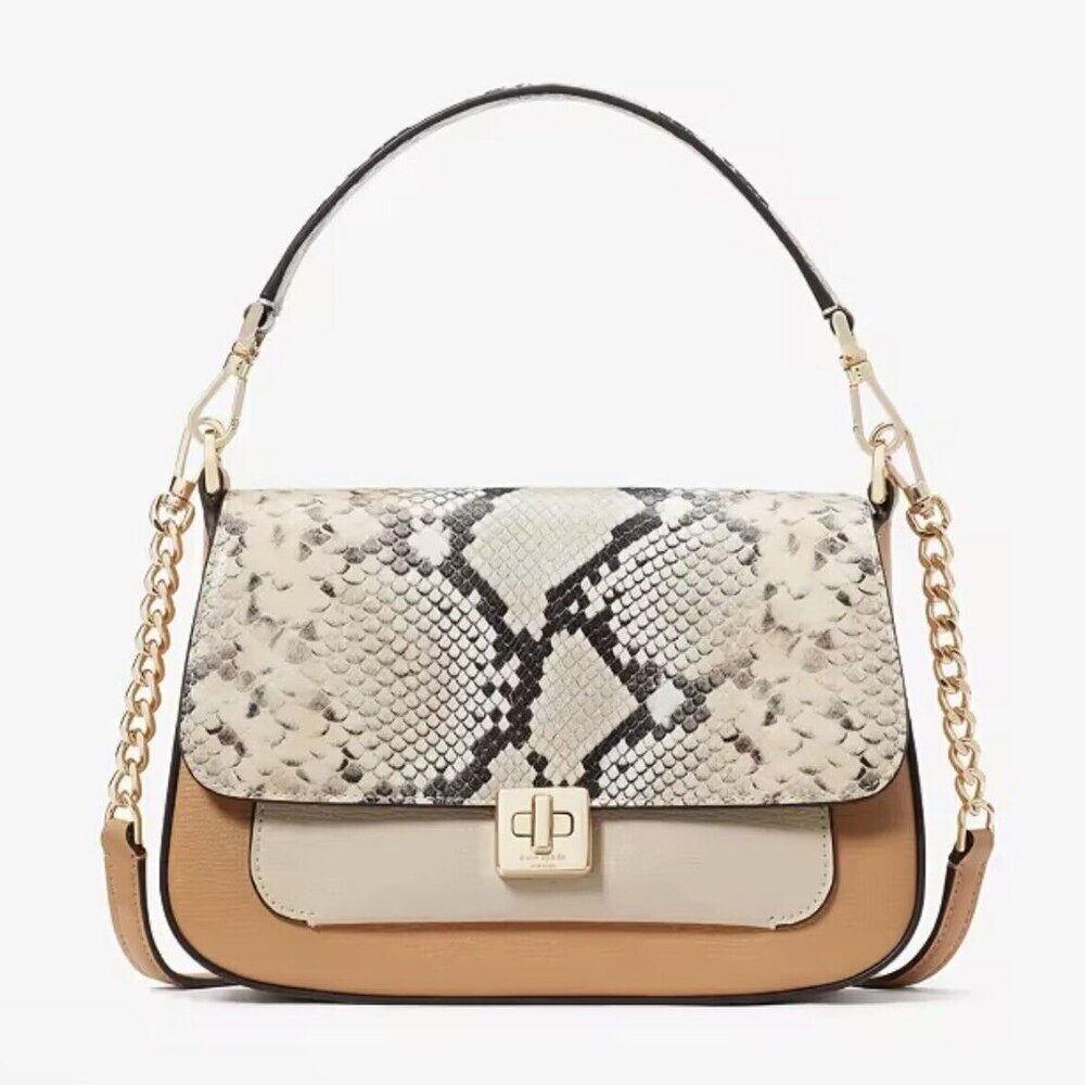 ♠️♠️ Kate Spade Phoebe Snake Embossed Flap Crossbody NWT